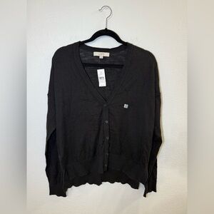 NWT Loft Black Button-Up Cardigan